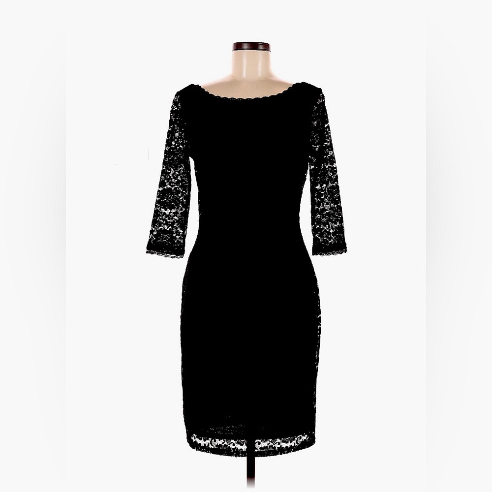Laundry by Shelli Segal Black Lace Cocktail Dress